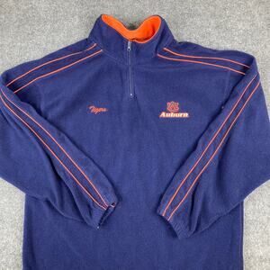 Pro‎ Edge Fleece Pullover Mens XL Navy Auburn Tigers 1/4 Zip NCAA